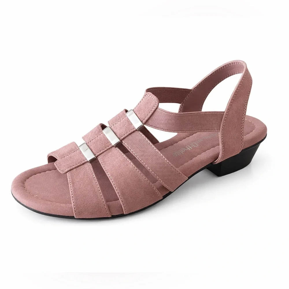 Croft & Barrow Gwendolen Sandals Mauve Ortholite Comfort Strappy 8M Like New